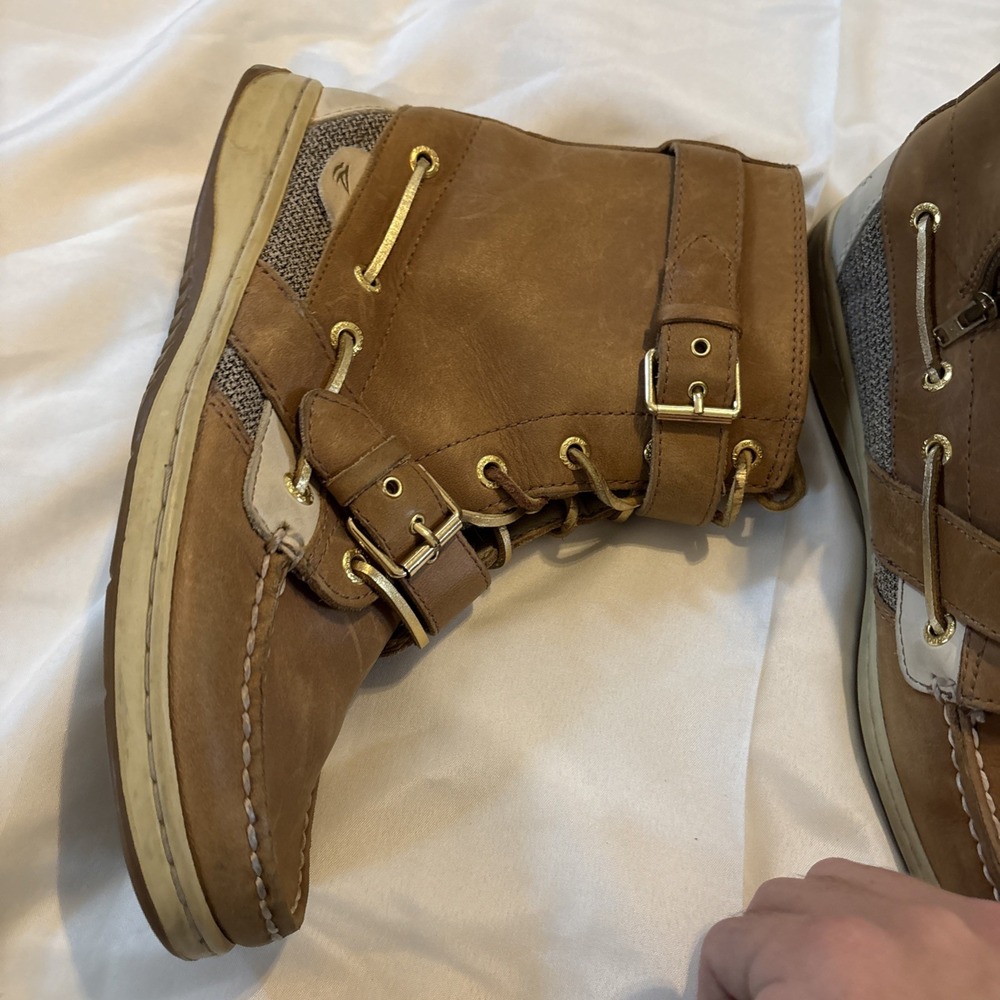 Sperry Top Sider Womens Huntley Sahara Boots Booties Sz 8 M Brown Leather - Picture 4 of 13